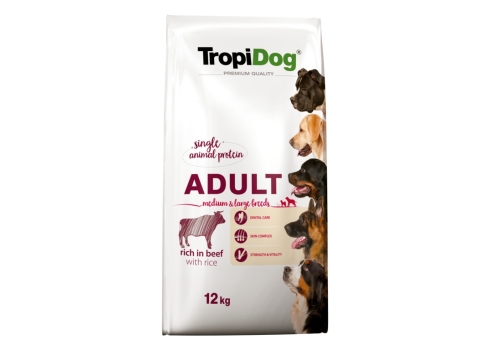 TropiDog Premium Beef with Rice koertoit 12kg