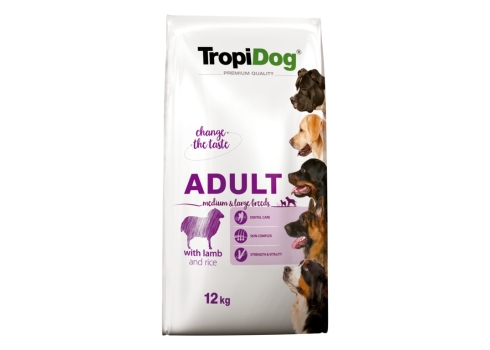 TropiDog Premium Lamb with Rice koertoit 12kg