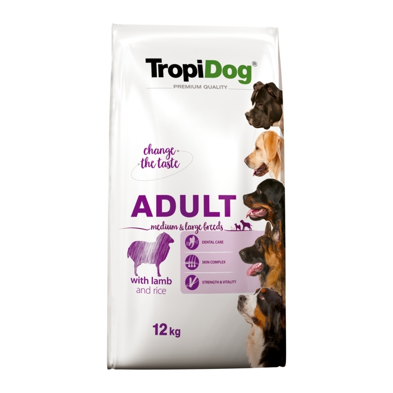 TropiDog Premium Lamb with Rice koertoit 12kg TropiDog Premium Lamb with Rice koertoit 12kg