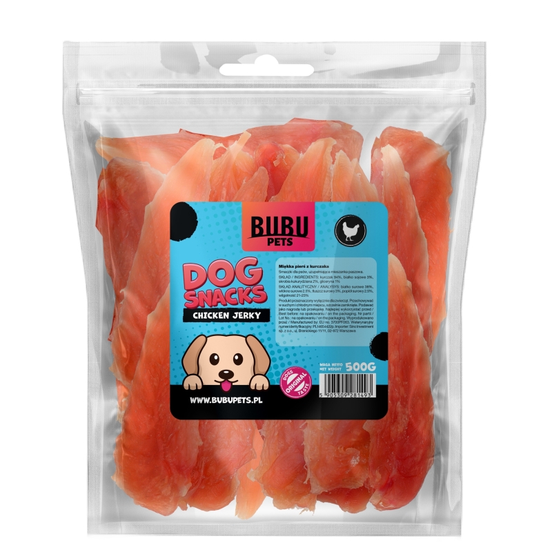 Bubu Pets koeramaius kana rinnafilee 500g Bubu Pets koeramaius kana rinnafilee 500g