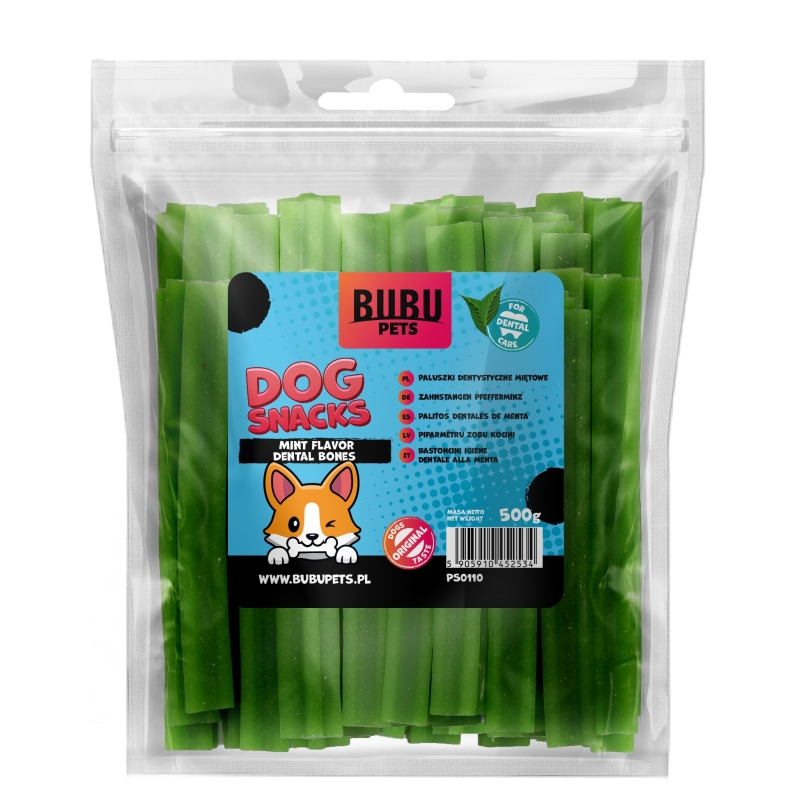 Bubu Pets koeramaius närimispulk piparmündiga 500g Bubu Pets koeramaius närimispulk piparmündiga 500g