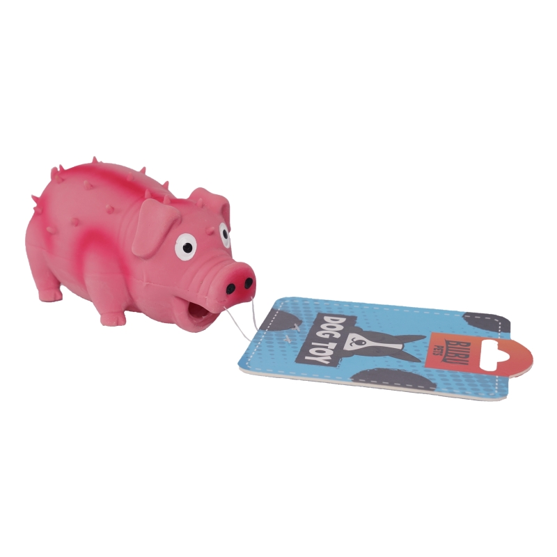 Bubu Pets koeralelu lateksist röhitsev põrsas 10cm Bubu Pets koeralelu lateksist röhitsev põrsas 10cm