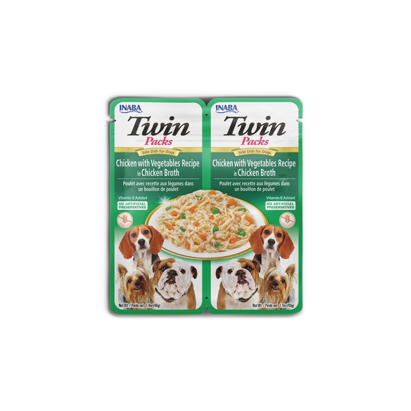 Churu Twin Chicken with Vegetables maius koerale 2x40g Churu Twin Chicken with Vegetables maius koerale 2x40g
