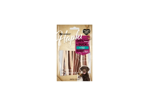 Flamingo Hapki Duck + Fish Sushi Strips närimismaius koerale 85g