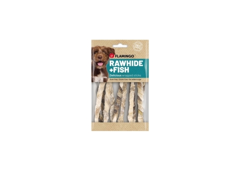 Flamingo Rawhide + Fish närimismaius koerale 85g