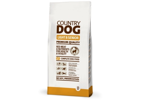 Country Dog Light & Senior koeratoit 15kg
