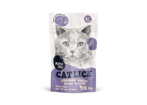 Kitty Joy Cat Lick kana ja kammkarbiga kassimaius 4x15g