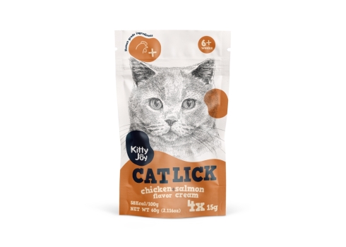 Kitty Joy Cat Lick kana ja lõhega kassimaius 4x15g