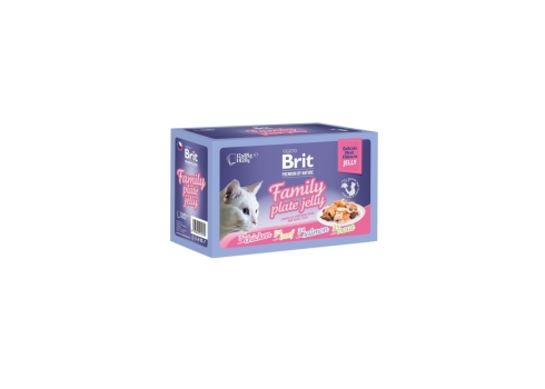 Brit Premium Delicate Jelly Family multipakk märgtoit kassidele 12x85g