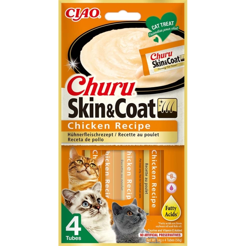Churu Skin & Coat kanaga maius kassile 4x14g Churu Skin & Coat kanaga maius kassile 4x14g