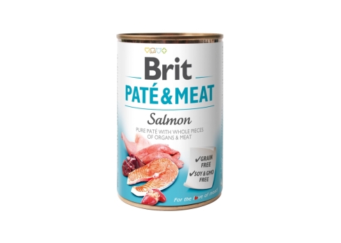 Brit Care Salmon Paté & Meat konserv koertele 400g