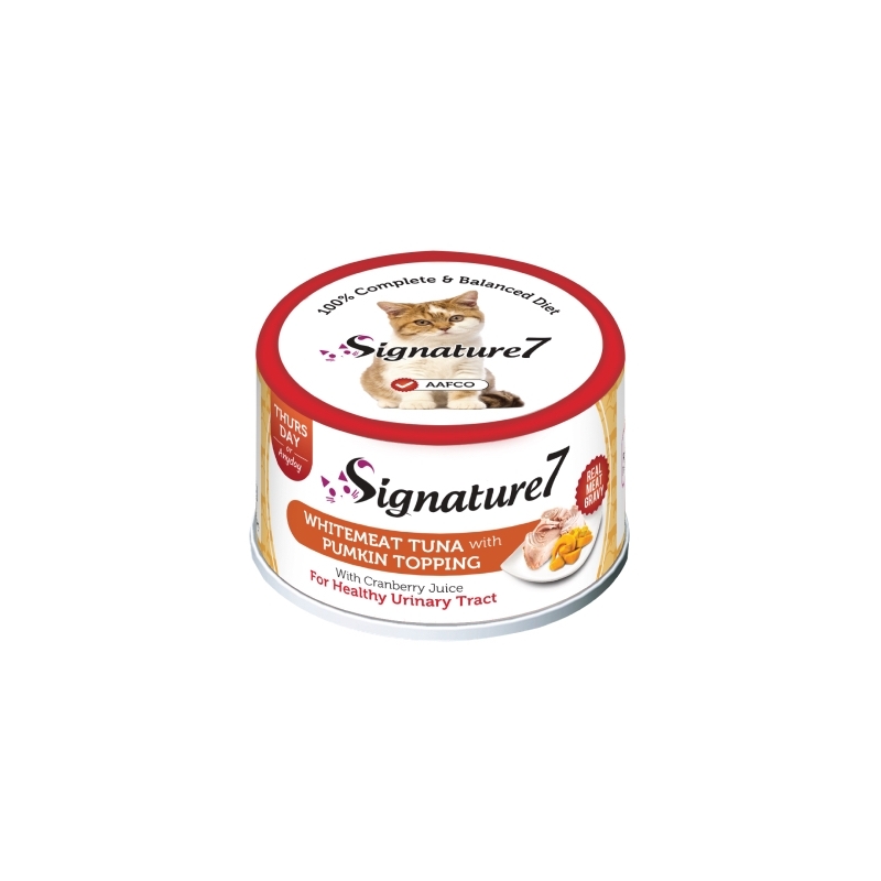 Signature7 Whitemeat Tuna with Pumpkin konserv kassidele 70g Signature7 Whitemeat Tuna with Pumpkin konserv kassidele 70g