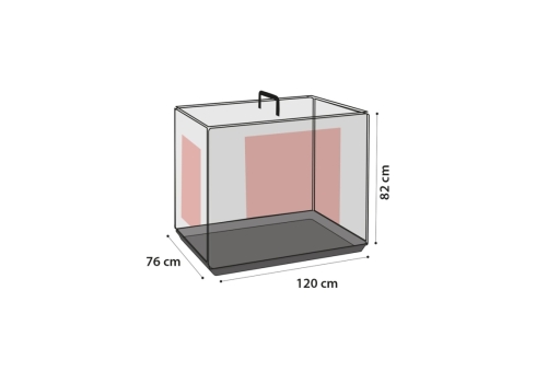 Flamingo metallpuur Keo koerale XXL 76x120x82cm