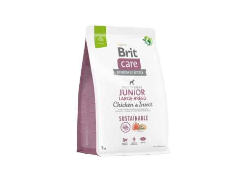 Brit Care Sustainable Junior Large Breed Chicken & Insect koeratoit 3kg