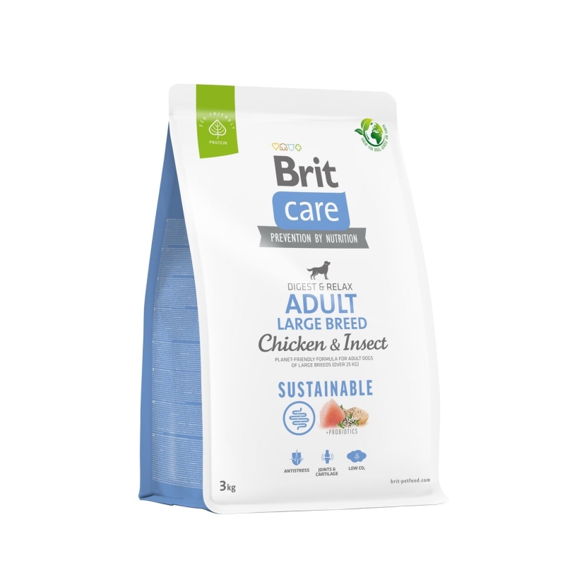 Brit Care Sustainable Adult Large Breed Chicken & Insect koeratoit 3kg Brit Care Sustainable Adult Large Breed Chicken & Insect koeratoit 3kg