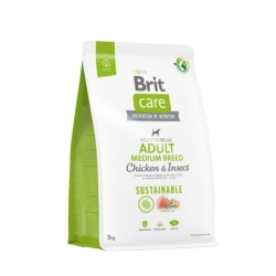 Brit Care Sustainable Adult Medium Breed Chicken & Insect koeratoit 3kg