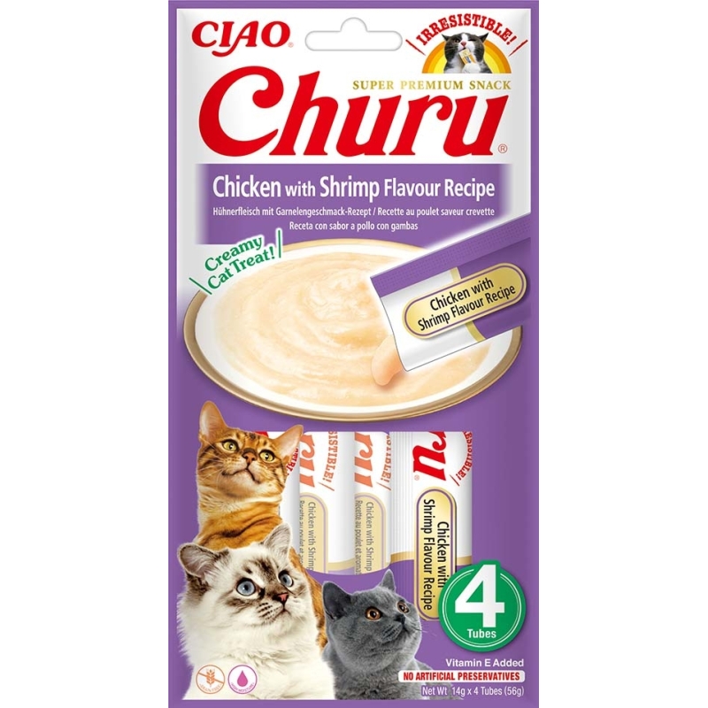 Churu kassimaius kana ja krevetiga 56g Churu kassimaius kana ja krevetiga 56g