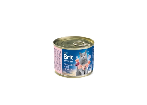 Brit Premium konserv kassile Chicken with Hearts 200g
