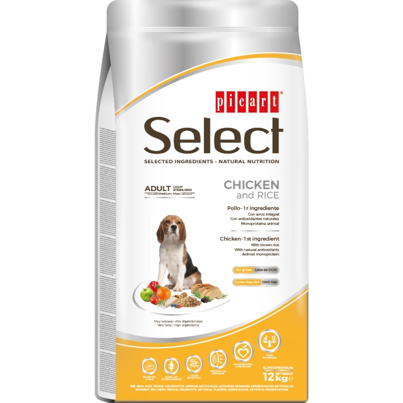 Select Adult Sterilized Chicken and Rice koeratoit 12kg Select Adult Sterilized Chicken and Rice koeratoit 12kg