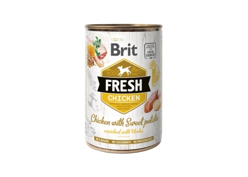Brit Fresh Chicken with Sweet Potato konserv koertele 400g