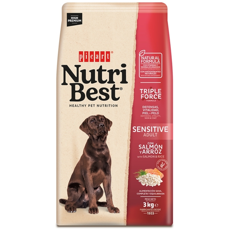 Nutribest Adult Sensitive Salmon & Rice koeratoit 3kg Nutribest Adult Sensitive Salmon & Rice koeratoit 3kg