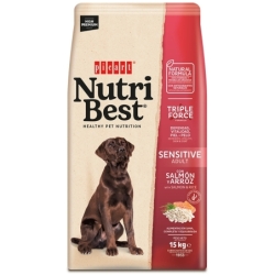 Nutribest Adult Sensitive Salmon & Rice koeratoit 15kg