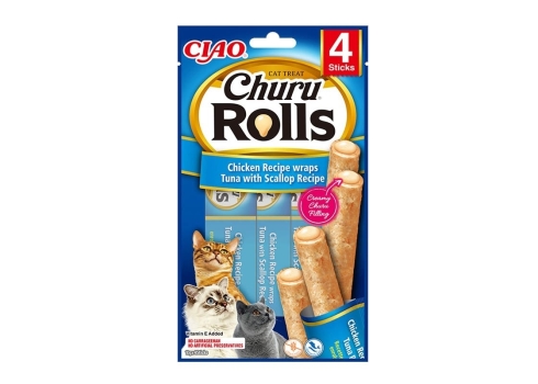 Churu Rolls kassimaius kana, tuunikala ja kammkarbiga 4x10g