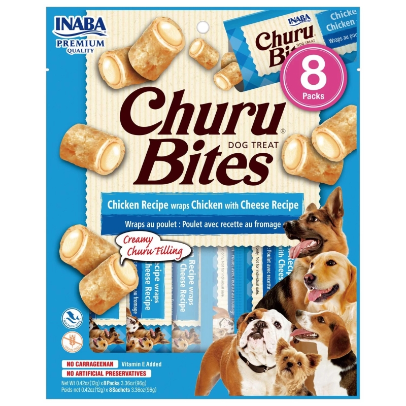 Churu Bites koeramaius kana ja juustuga 8x12g Churu Bites koeramaius kana ja juustuga 8x12g
