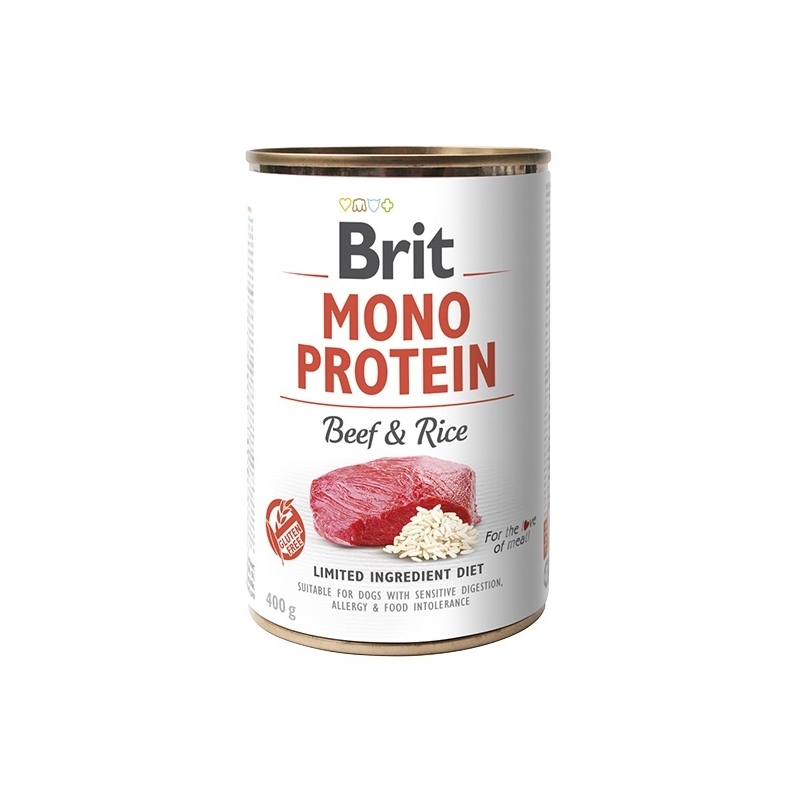 Brit Mono Protein Beef & Rice konserv koertele 400g Brit Mono Protein Beef & Rice konserv koertele 400g