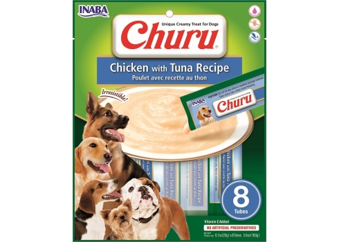 Churu koeramaius kana ja tuunikalaga 8x20g