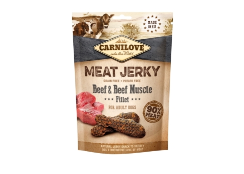 Carnilove Dog Jerky Beef & Beef Muscle maius koerale 100g