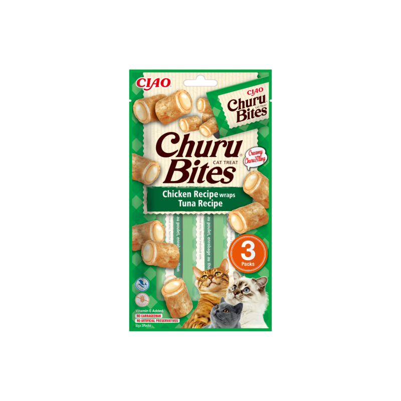 Churu Bites kassimaius kana ja tuunikalaga 3x10g Churu Bites kassimaius kana ja tuunikalaga 3x10g