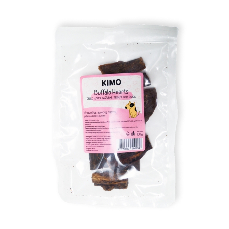 Kimo kuivatatud pühvli süda 100g Kimo kuivatatud pühvli süda 100g