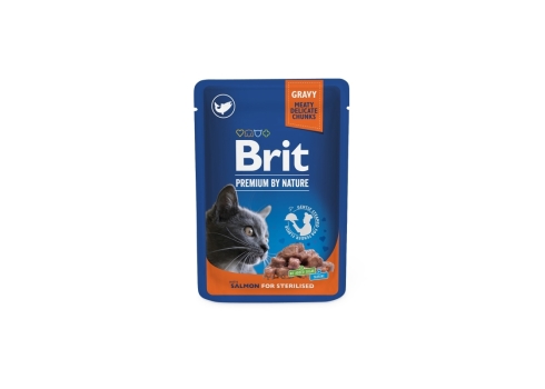 Brit Premium Salmon märgtoit steriliseeritud kassidele 100g