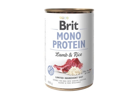 Brit Mono Protein Lamb & Rice konserv koertele 400g