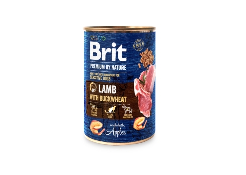 Brit Premium by Nature konserv Lamb with Buckwheat koertele 400g