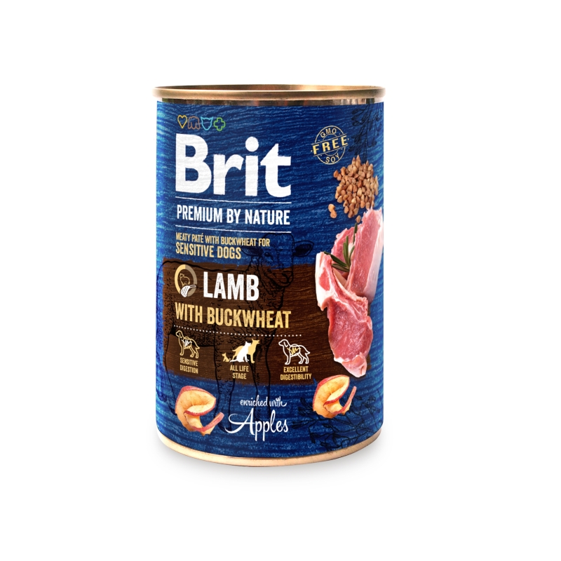 Brit Premium by Nature konserv Lamb with Buckwheat koertele 400g Brit Premium by Nature konserv Lamb with Buckwheat koertele 400g