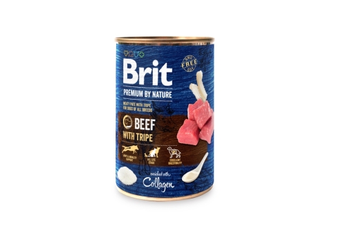 Brit Premium by Nature konserv Beef with Tripes koertele 400g