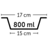 Flamingo libisemisvastase põhjaga hall kauss koerale ø 17cm - 800ml