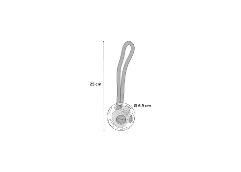 Flamingo koera mänguasi köiega pall 25cm