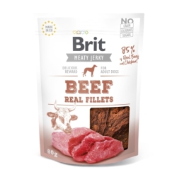 Brit Jerky Beef Real Fillets Snack närimismaius koertele 80g