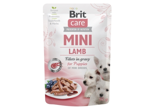 Brit Care Mini pouch Lamb fillets in gravy einekotike kutsikatele 85g