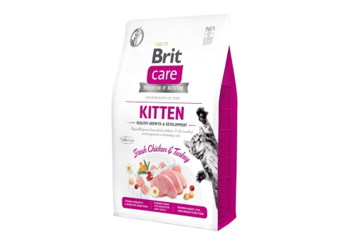 Brit Care Cat Grain-Free Kitten Healthy Growth kassitoit 2 kg