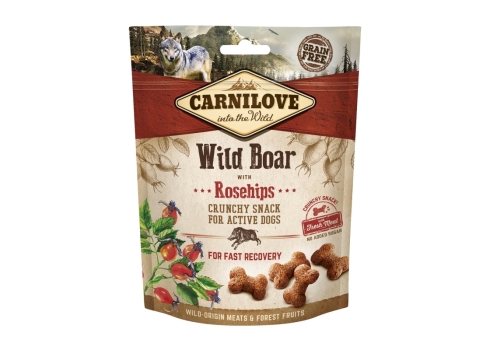 Carnilove Dog Snack Wild Boar with Rosehips värske lihaga koeramaius 200g