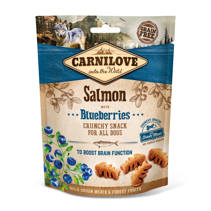 Carnilove Dog Snack Salmon & Blueberries maiused koerale 200g Carnilove Dog Snack Salmon & Blueberries maiused koerale 200g