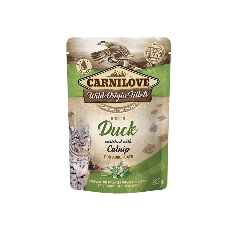 Carnilove Cat Pouch Duck with Catnip einekotike kassidele 85g Carnilove Cat Pouch Duck with Catnip einekotike kassidele 85g