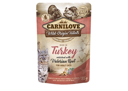 Carnilove Cat Pouch Turkey Valeriana einekotike kassidele 85g