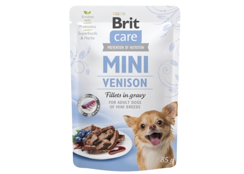 Brit Care Mini pouch Venision fillets in gravy einekotike koertele 85g
