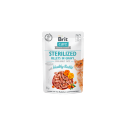 Brit Care Fillets in Gravy Healthy Rabbit märgtoit steriliseeritud kassidele 85g