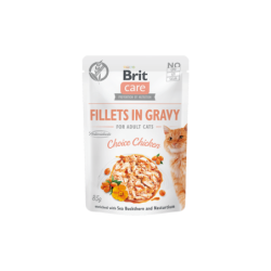 Brit Care Fillets in Gravy Choice Chicken märgtoit kassidele 85g